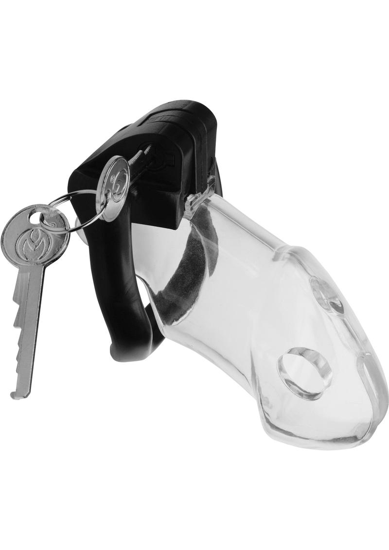 Load image into Gallery viewer, Master Series Rikers 2.0 Locking Chastity Cage - Clear
