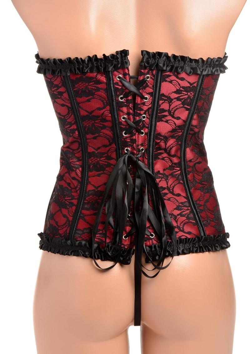 Load image into Gallery viewer, Master Series Scarlet Seduction Lace-Up Corset and Thong
