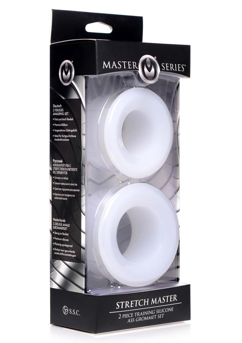 Load image into Gallery viewer, Master Series Stretch Master 2 Piece Training Silicone Ass Grommet - White - Set

