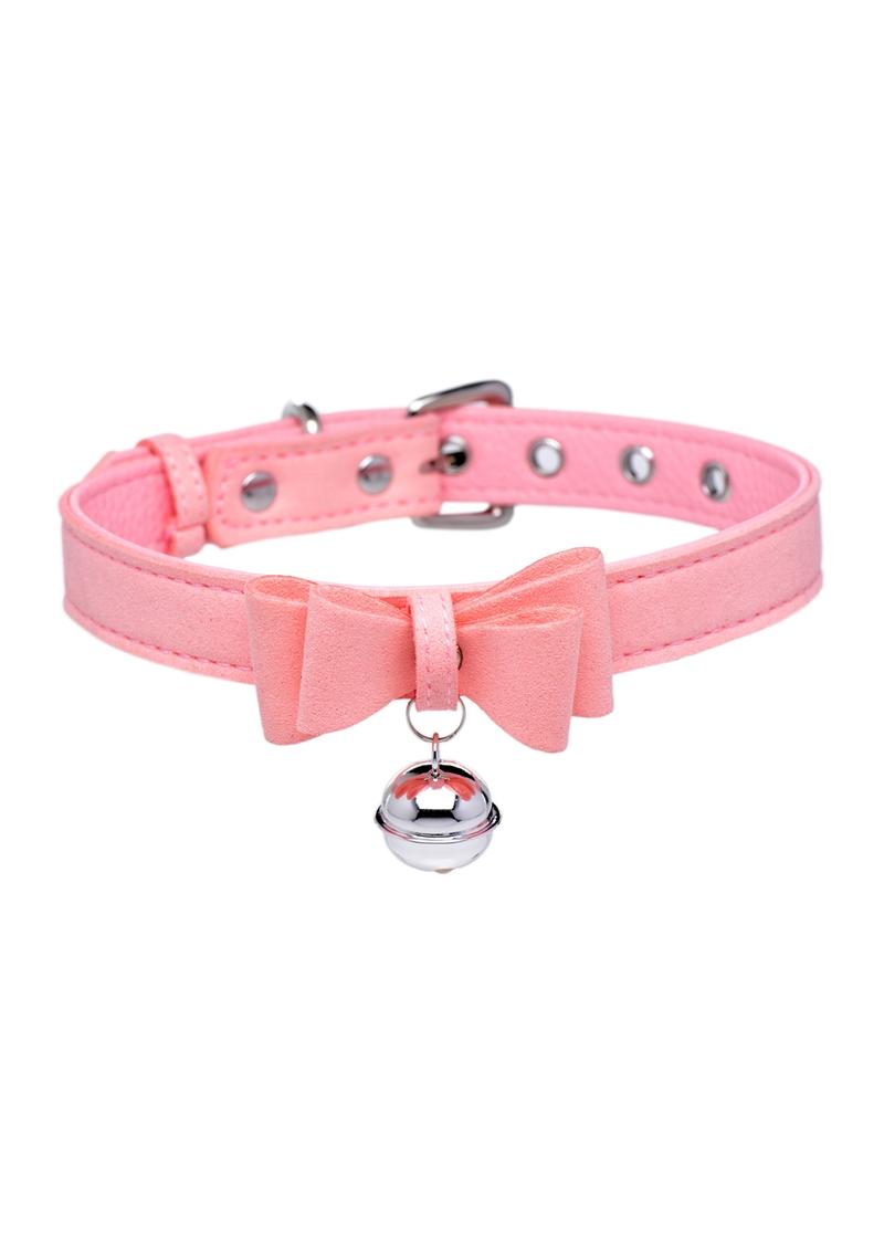 Load image into Gallery viewer, Master Series Sugar Kitty Cat Bell Collar - Pink/Silver
