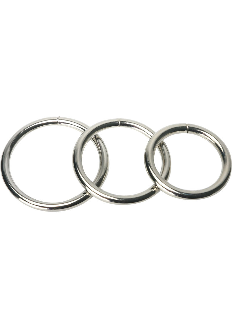 Load image into Gallery viewer, Master Series Trine Steel C-Ring Collection - Metal/Silver

