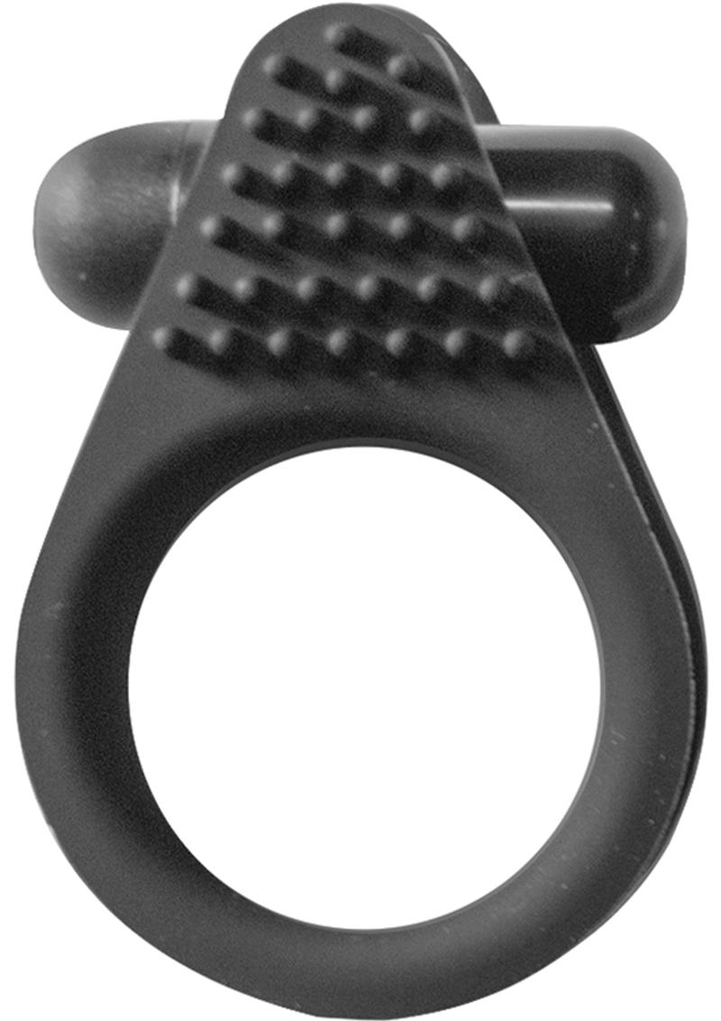 Load image into Gallery viewer, Maxx Gear Stimulation Ring Silicone Vibrating Cock Ring - Black
