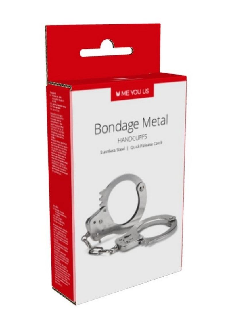 Load image into Gallery viewer, ME YOU US Bondage Metal Handcuffs - Stainless - Metal/Steel
