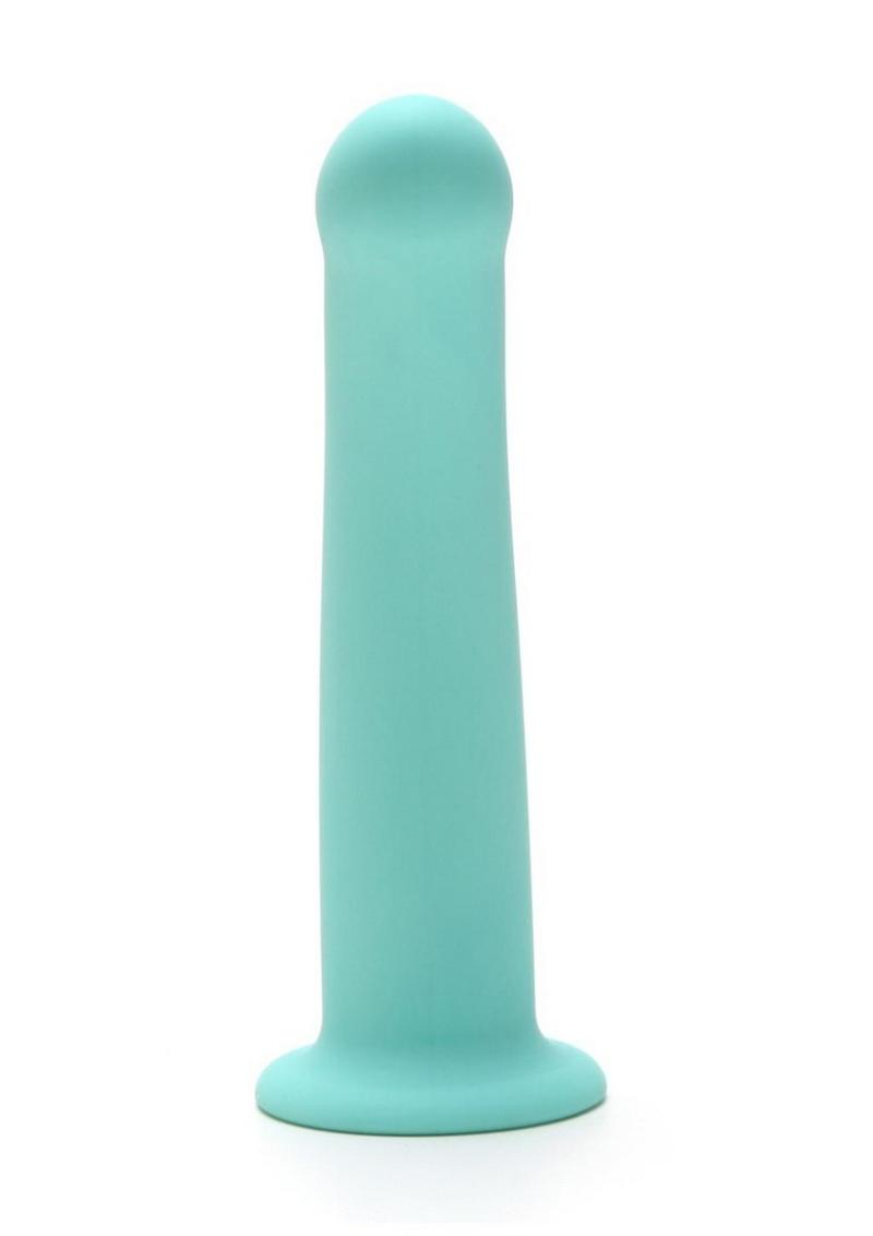 Load image into Gallery viewer, ME YOU US Curved Silicone Dildo - Aqua/Blue - 7in
