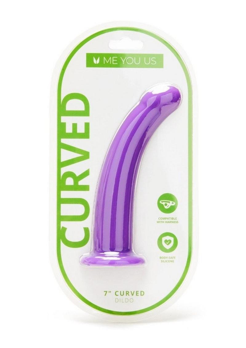 Load image into Gallery viewer, ME YOU US Curved Silicone Dildo - Purple - 7in
