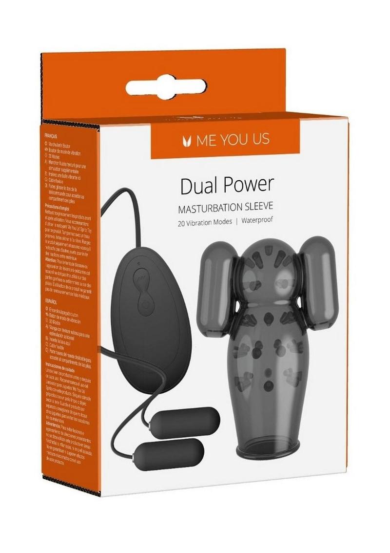 Load image into Gallery viewer, ME YOU US Dual Power Masturbation Sleeve - Black
