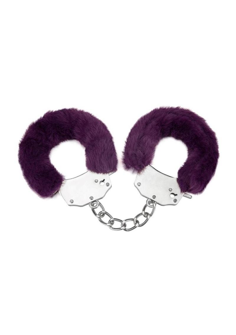 Load image into Gallery viewer, ME YOU US Furry Handcuffs - Purple/Silver
