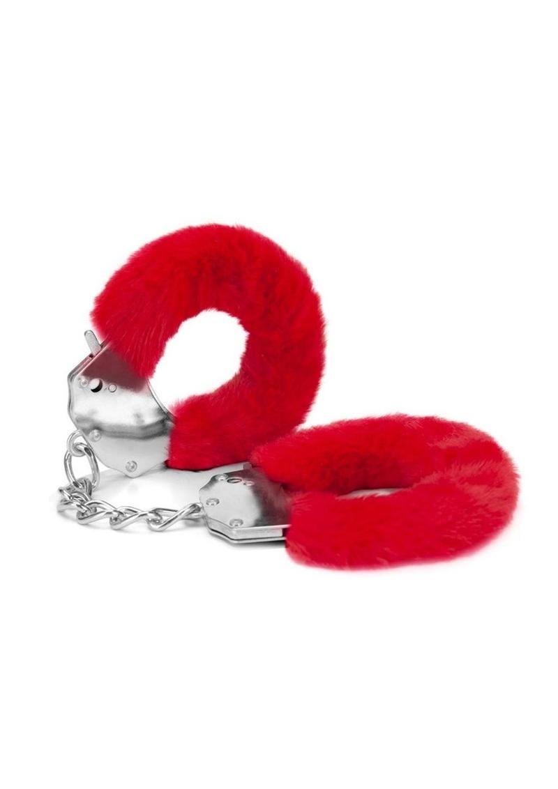 Load image into Gallery viewer, ME YOU US Furry Handcuffs - Red/Silver
