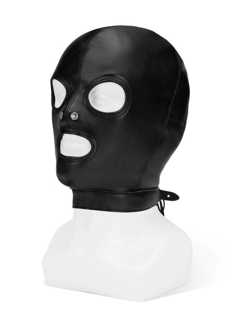 Load image into Gallery viewer, ME YOU US Hood with Eyes Nose Mouth Pu Leather Bondage Hood - Black
