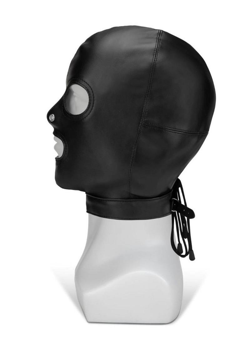 Load image into Gallery viewer, ME YOU US Hood with Eyes Nose Mouth Pu Leather Bondage Hood
