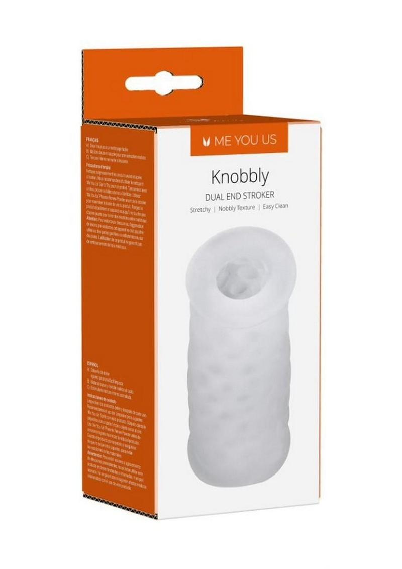 Load image into Gallery viewer, ME YOU US Knobbly Dual End Stroker - Clear/Frost
