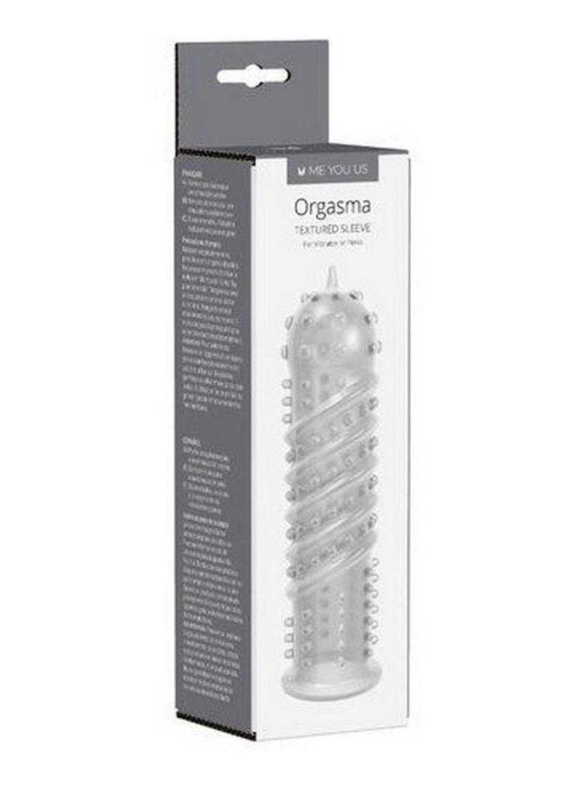 Load image into Gallery viewer, ME YOU US Orgasma Textured Penis Or Vibrator Sleeve - Clear
