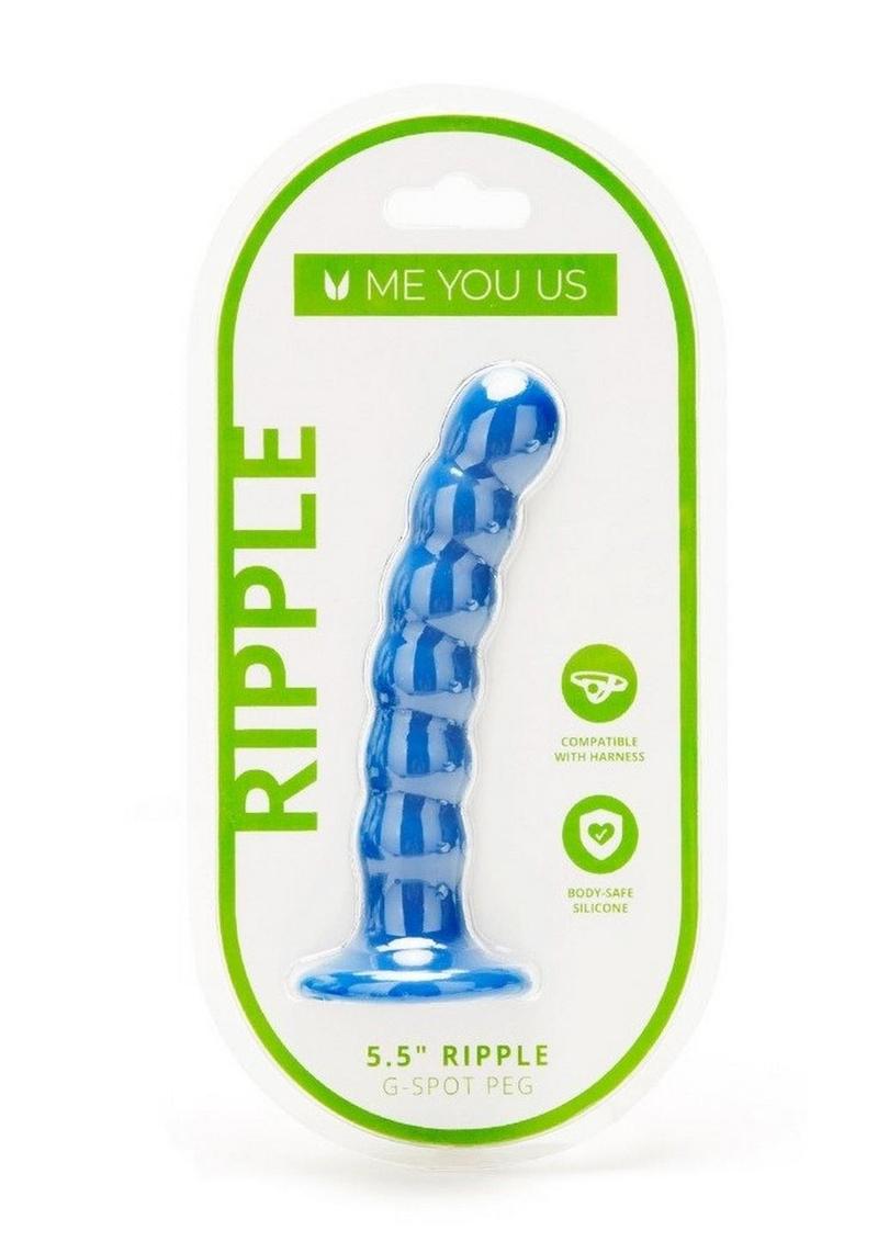 Load image into Gallery viewer, ME YOU US Ripple G-Spot Peg - Blue - 5.5in
