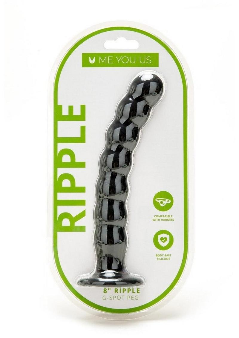 Load image into Gallery viewer, ME YOU US Ripple G-Spot Peg - Black - 8in
