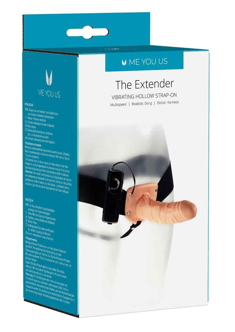 Load image into Gallery viewer, ME YOU US The Extender Hollow Vibrating Strap-On - Vanilla
