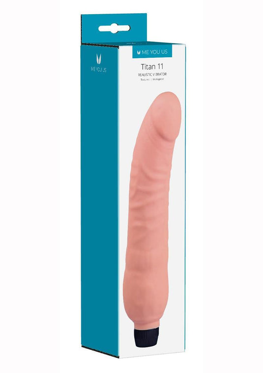 ME YOU US Titan 11 Realistic Vibrator - Flesh/Vanilla