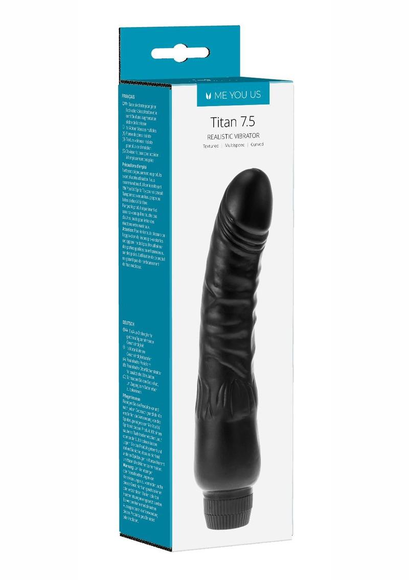 Load image into Gallery viewer, ME YOU US Titan 7.5 Realistic Vibrator - Black - 7.5in
