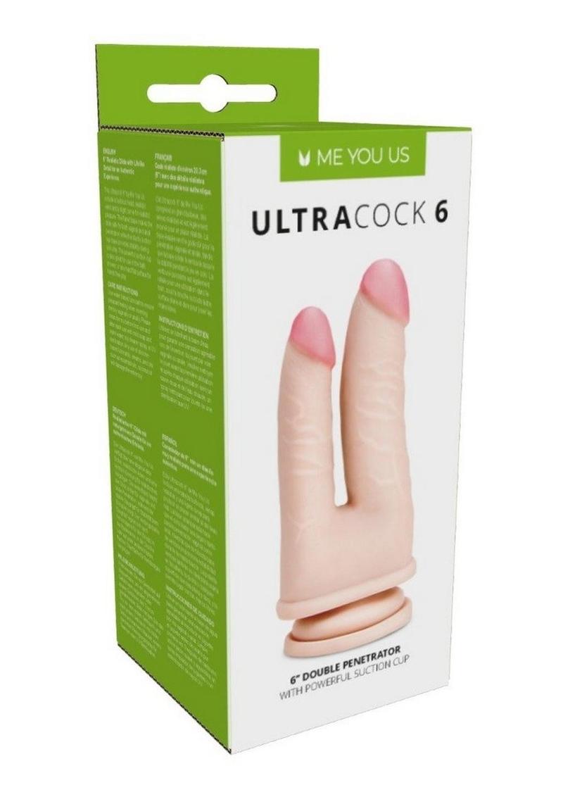 Load image into Gallery viewer, ME YOU US Ultra Cock 6 Realistic Double Penetration Dildo - Vanilla - 6in
