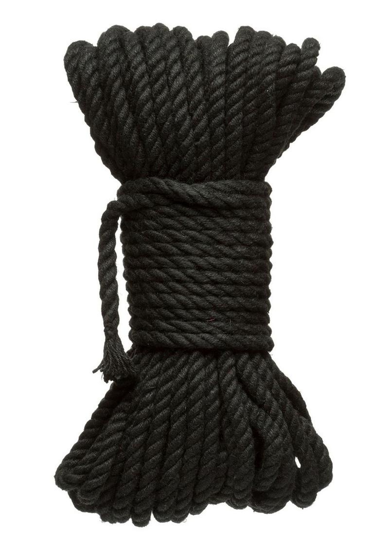 Load image into Gallery viewer, Merci Hogtied Bind and Tie 6mm Hemp Bondage Rope - Black - 50ft
