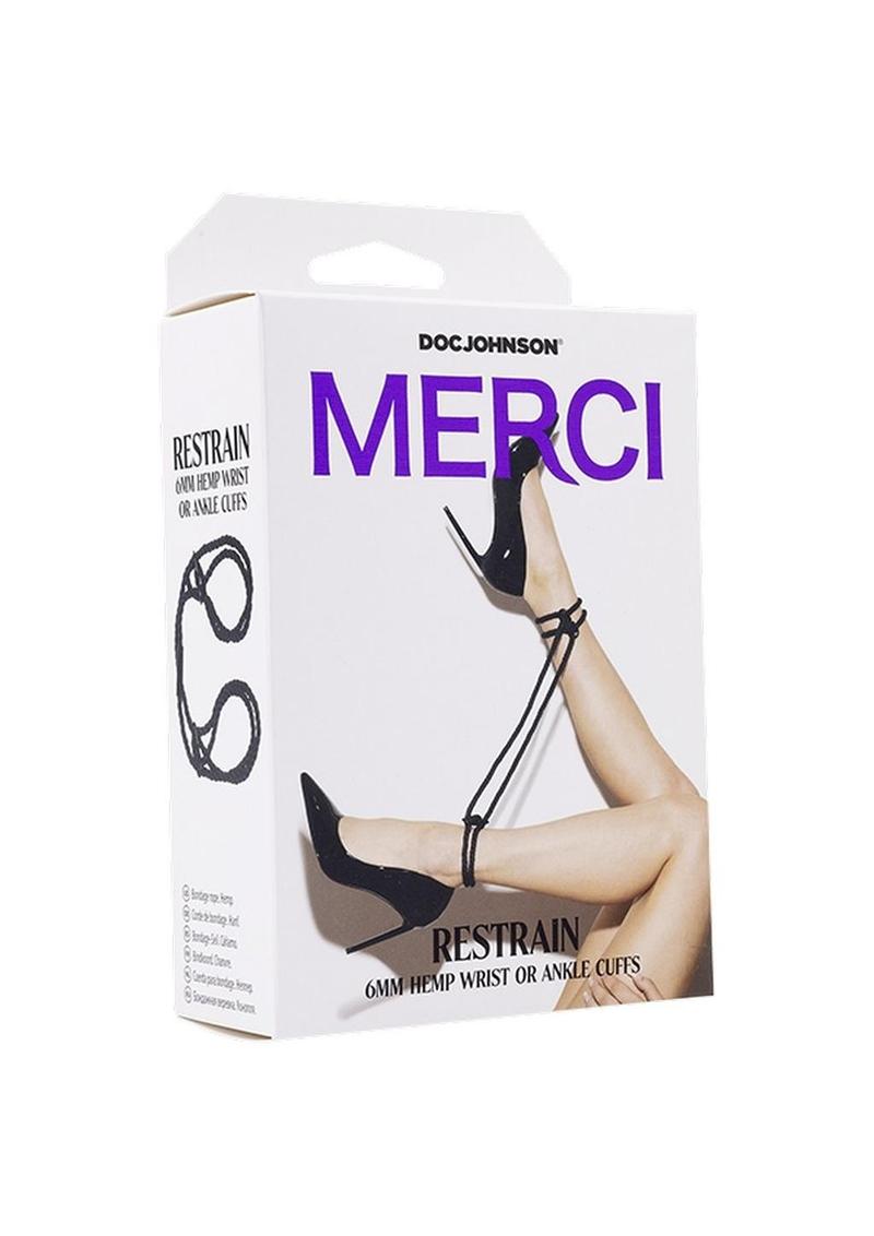 Load image into Gallery viewer, Merci Hogtied Bind and Tie 6mm Hemp Wrist Or Ankle Cuffs
