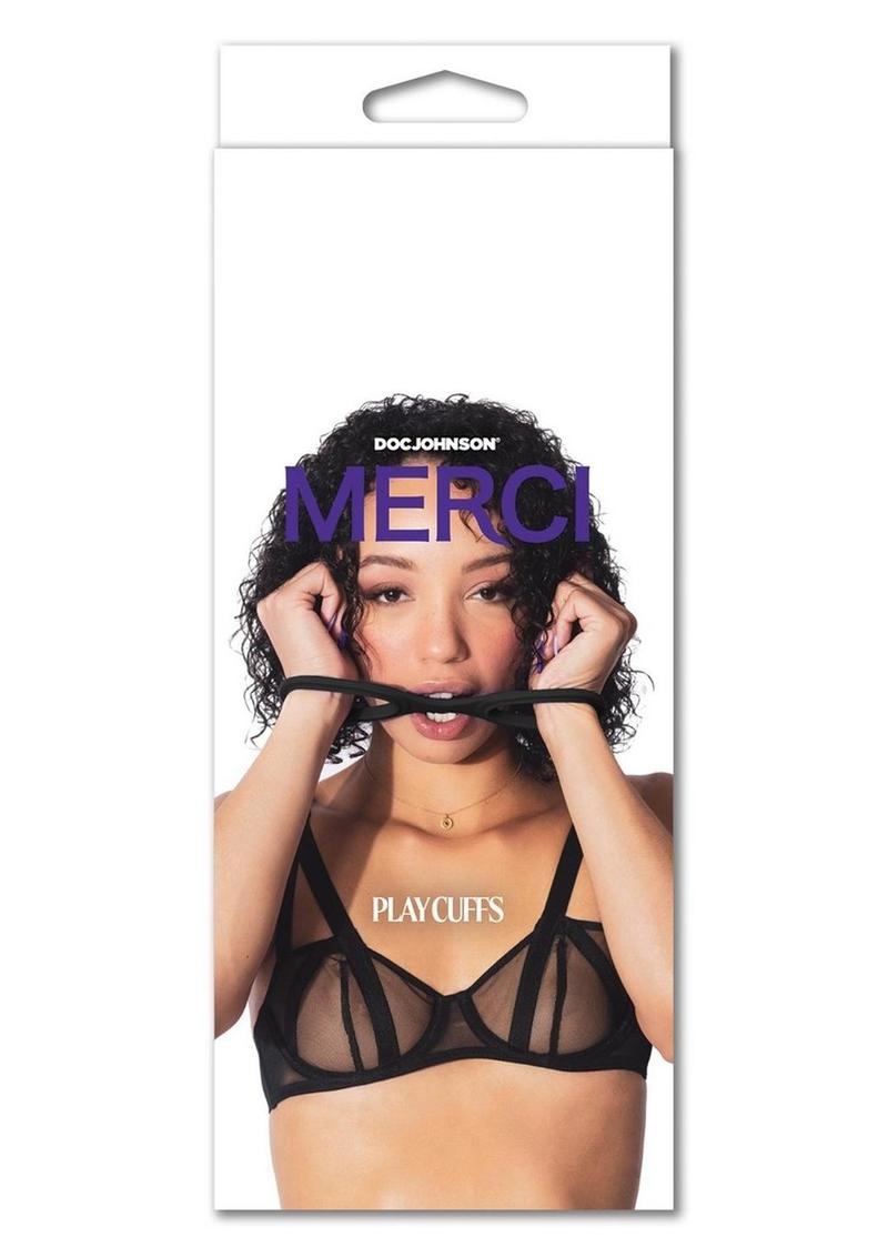 Load image into Gallery viewer, Merci Silicone Play Cuffs - Black
