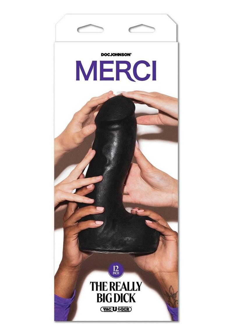 Load image into Gallery viewer, Merci The Really Big Dick with XL Removable Vac-U-Lock Suction Cup - Chocolate - XLarge
