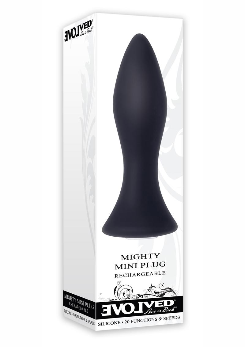 Load image into Gallery viewer, Mighty Mini Rechargeable Silicone Anal Plug with 20 Functions and Speeds - Black
