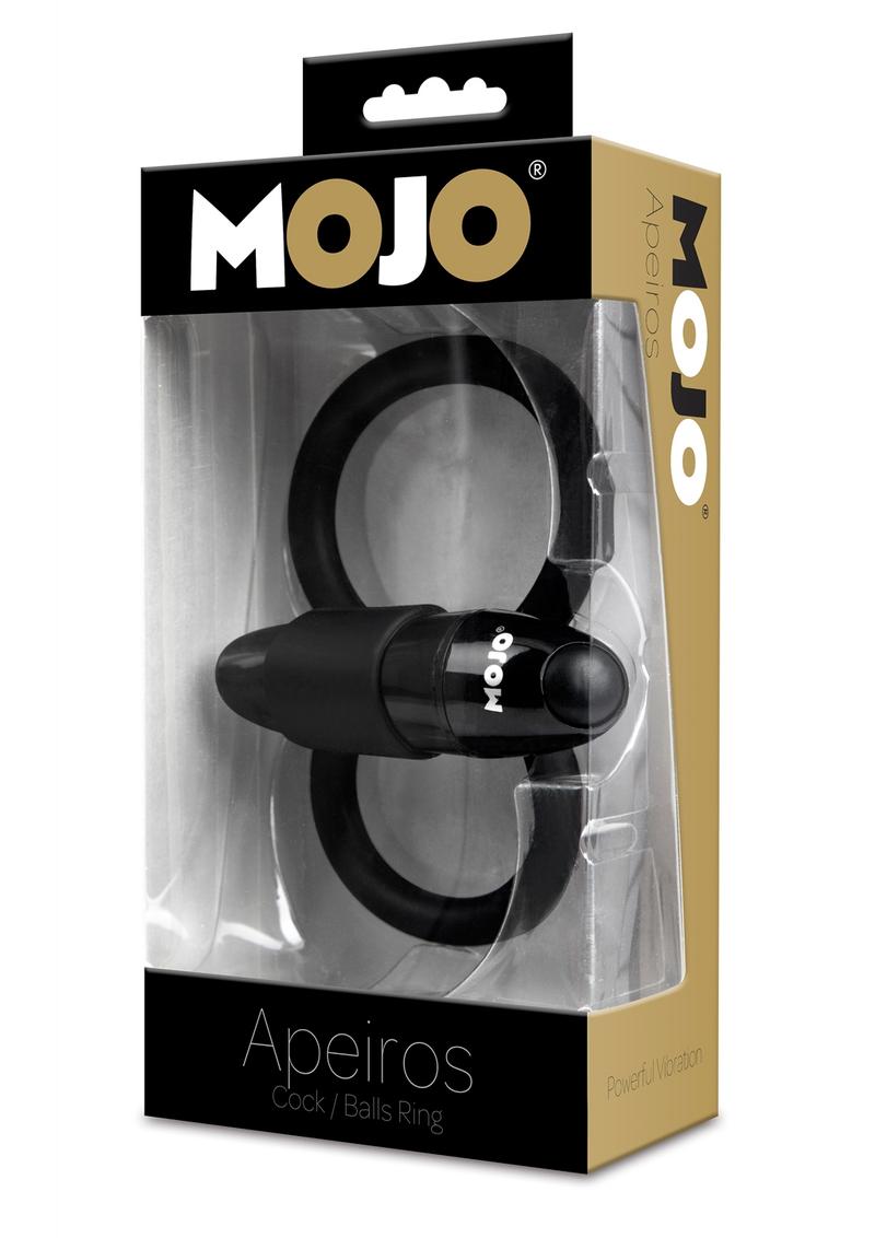 Load image into Gallery viewer, Mojo Apeiros Silicone Vibrating Cock/Ball Ring - Black
