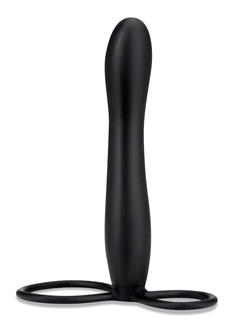 Load image into Gallery viewer, Mojo Blackjack Silicone Cock Ring with Probe - Black
