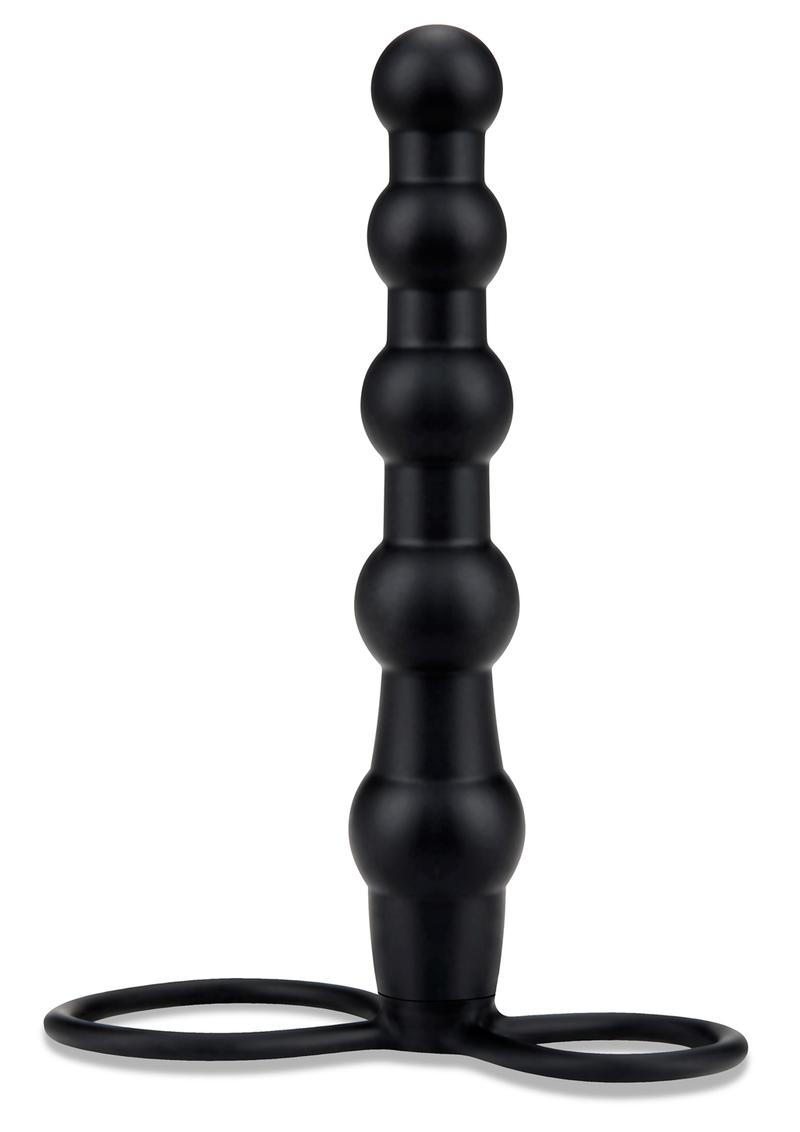 Load image into Gallery viewer, Mojo Bumpy Silicone Beaded Cock Ring with Probe - Black
