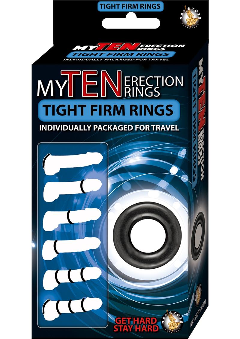 Load image into Gallery viewer, My Ten Erection Rings Tight Firm Cock Rings - Black
