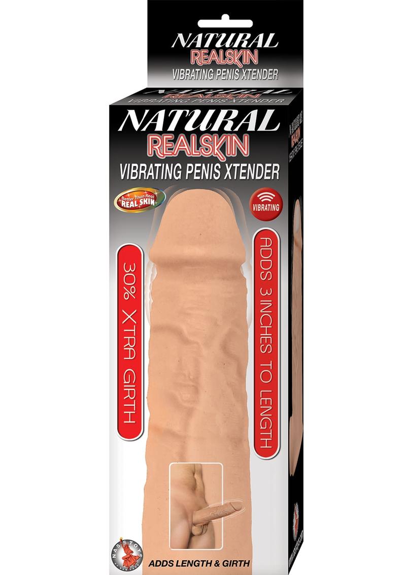 Load image into Gallery viewer, Natural Realskin Vibrating Penis Xtender - White
