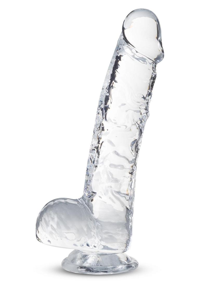 Load image into Gallery viewer, Naturally Yours Crystalline Dildo - Clear/Diamond - 6in
