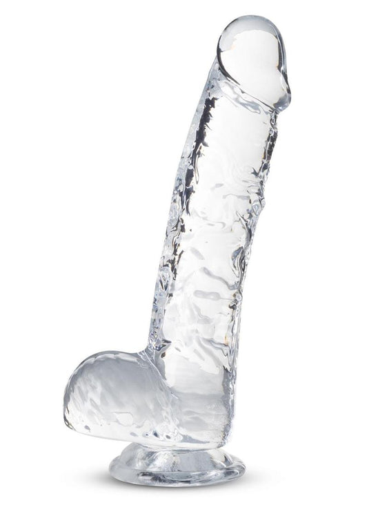 Naturally Yours Crystalline Dildo - Clear/Diamond - 6in