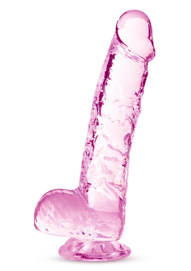 Load image into Gallery viewer, Naturally Yours Crystalline Dildo - Pink/Rose - 6in
