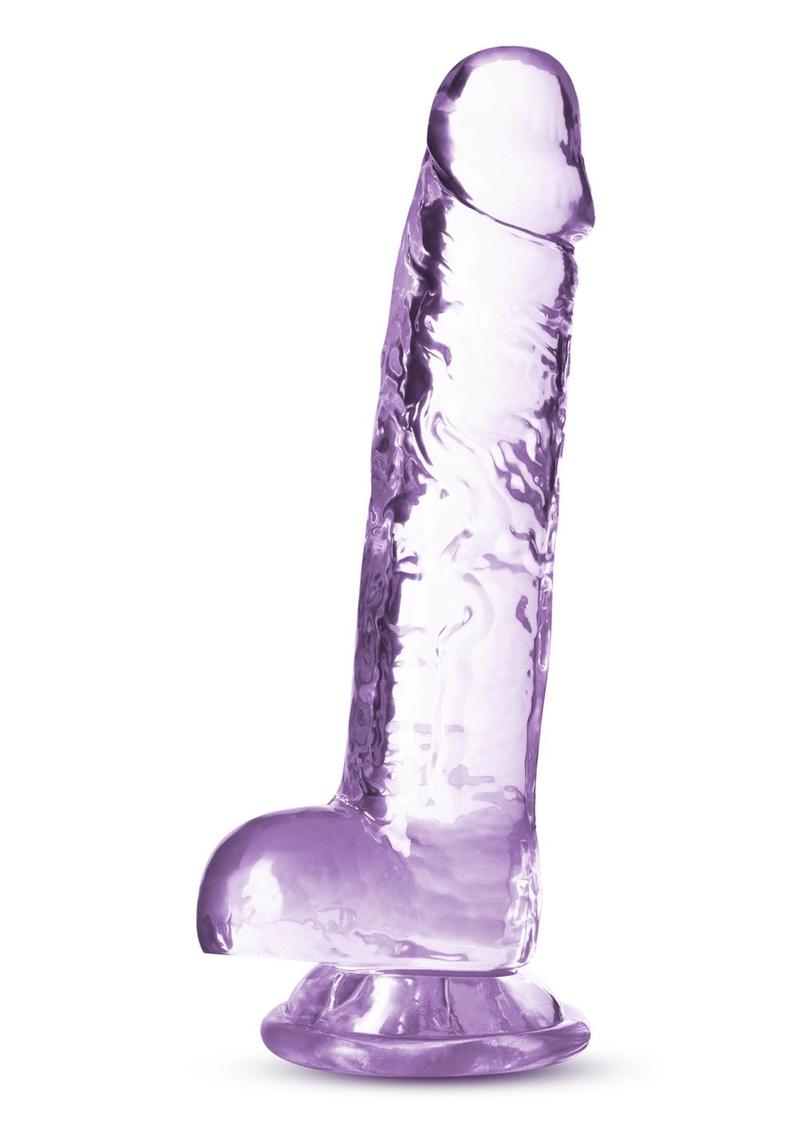 Load image into Gallery viewer, Naturally Yours Crystalline Dildo 7in - Amethyst - Purple
