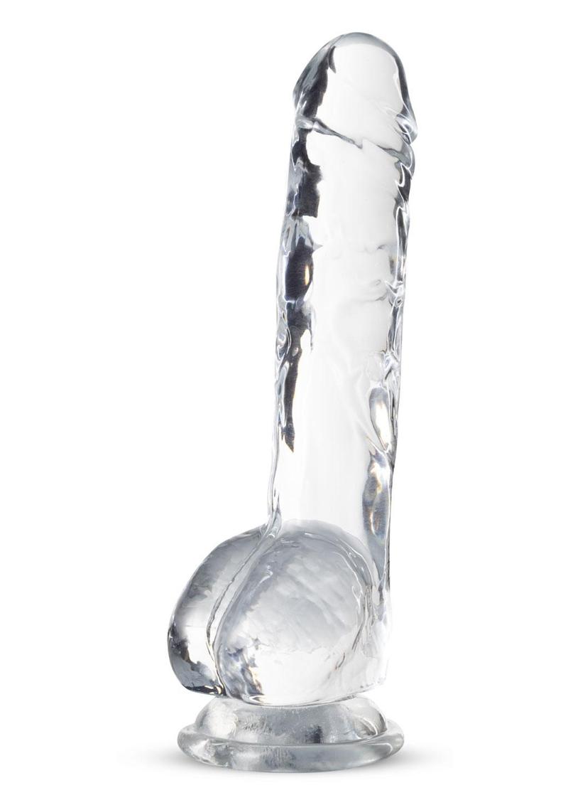 Load image into Gallery viewer, Naturally Yours Crystalline Dildo - Clear/Diamond - 8in
