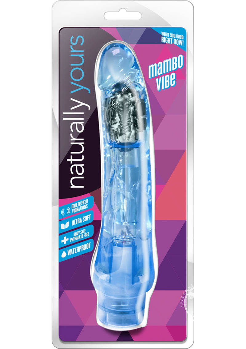 Load image into Gallery viewer, Naturally Yours Mambo Vibrating Dildo - Blue - 9in
