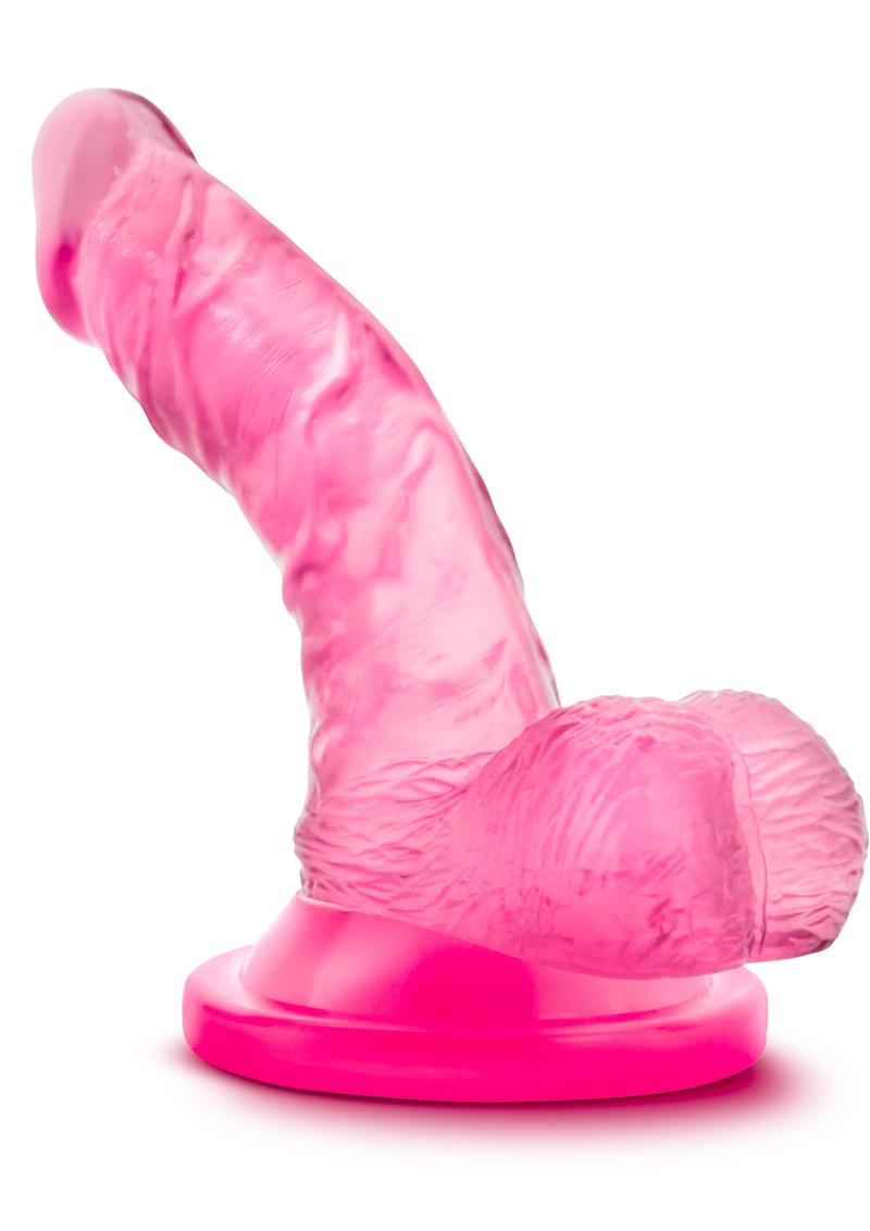 Load image into Gallery viewer, Naturally Yours Mini Dildo with Balls - Pink - 4.75in
