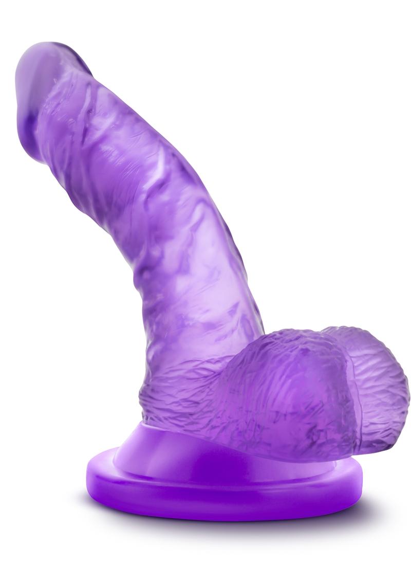 Load image into Gallery viewer, Naturally Yours Mini Dildo with Balls - Purple - 4.75in
