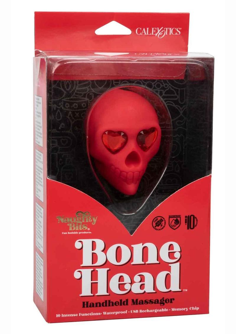 Load image into Gallery viewer, Naughty Bits Bone Head Rechargeable Silicone Massager - Red
