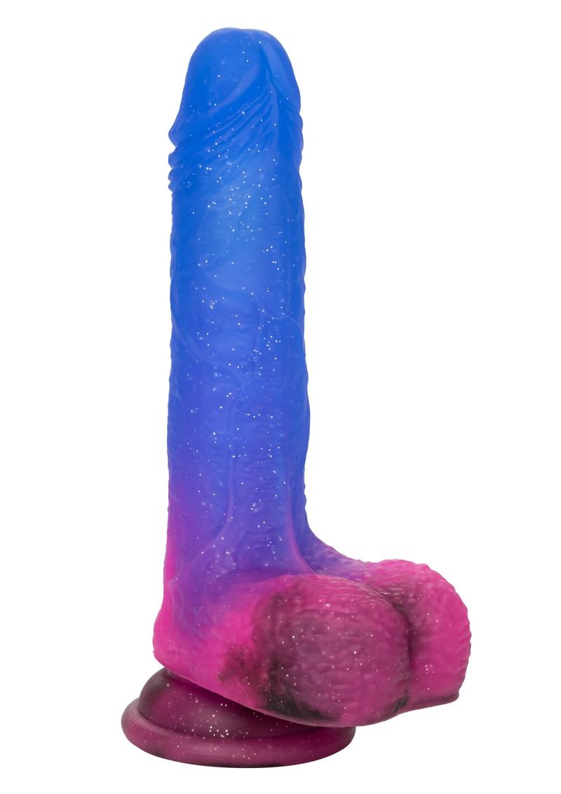 Load image into Gallery viewer, Naughty Bits Ombre Hombre Rechargeable Silicone Vibrating Dildo - Multicolor
