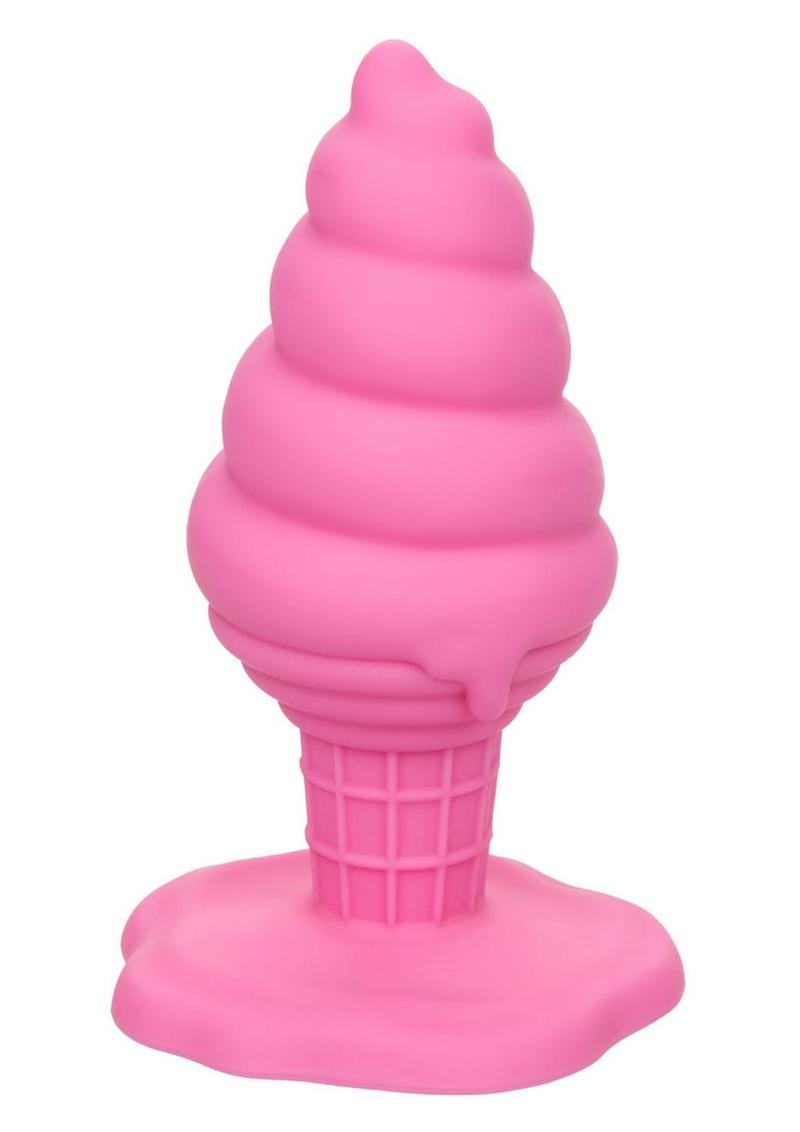 Load image into Gallery viewer, Naughty Bits Yum Bum Ice Cream Cone Silicone Butt Plug - Pink
