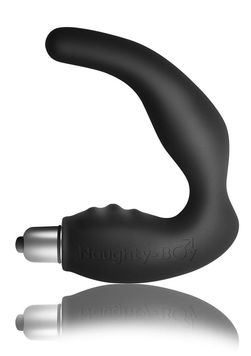 Load image into Gallery viewer, Naughty Boy Silicone Prostate and Perineum Stimulator - Black
