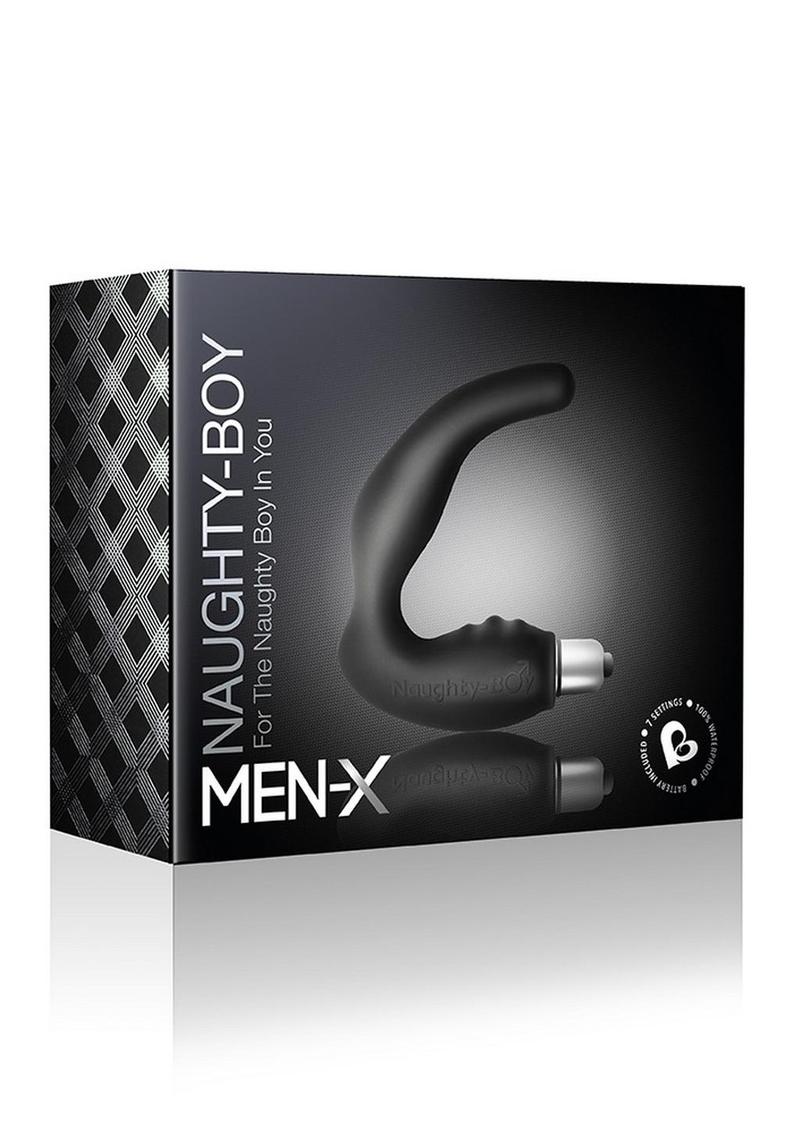 Load image into Gallery viewer, Naughty Boy Silicone Prostate and Perineum Stimulator - Black
