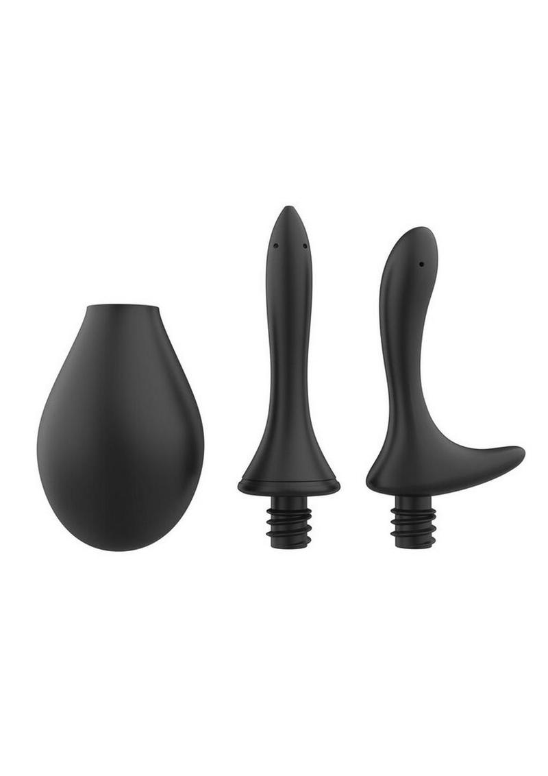 Load image into Gallery viewer, Nexus Anal Douche Set with Silicone Tips - Black
