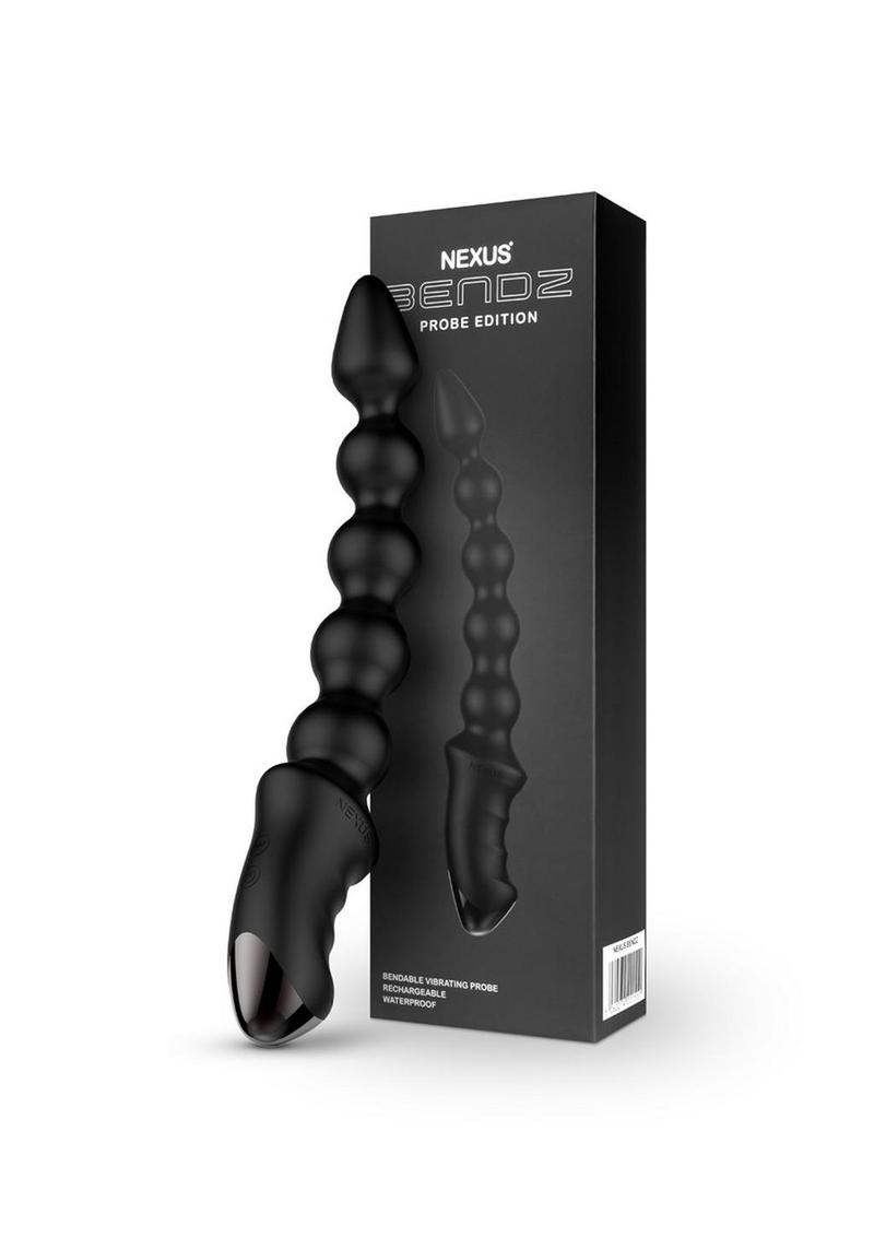 Load image into Gallery viewer, Bendz Rechargeable Silicone Bendable Vibrating Probe - Black
