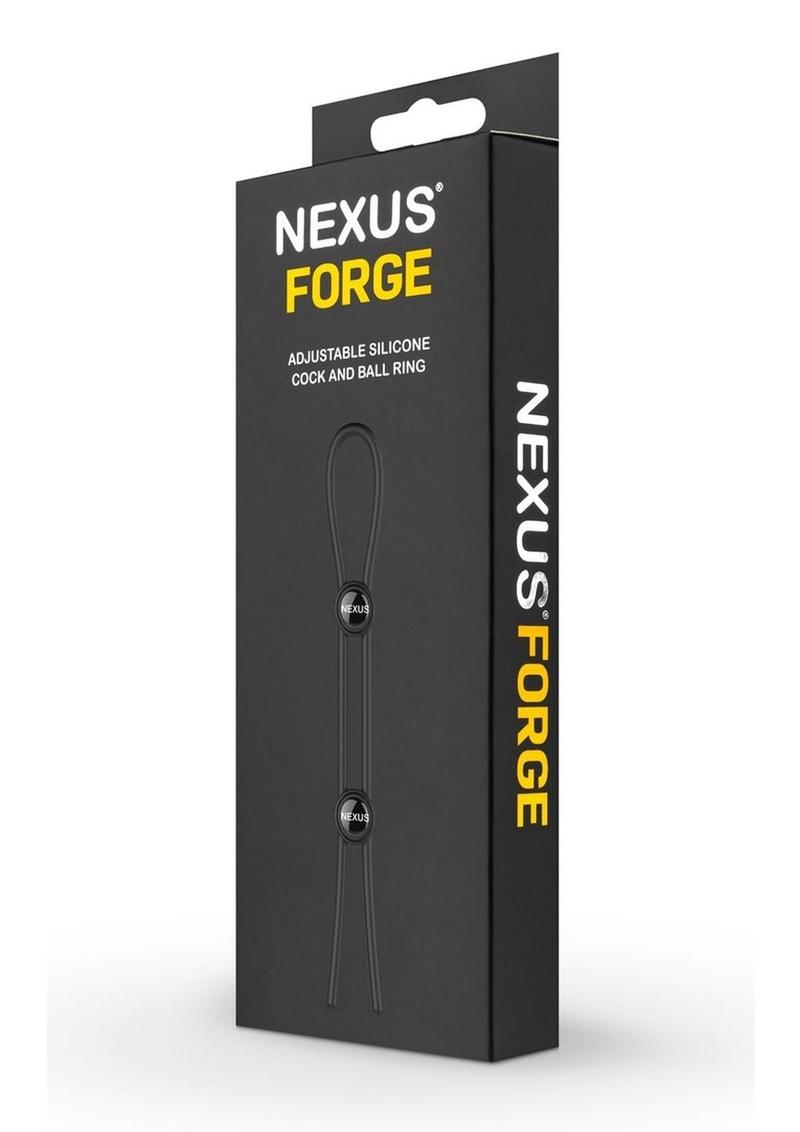 Load image into Gallery viewer, Nexus Forge Double Adjustable Lasso Silicone Cock Ring - Black
