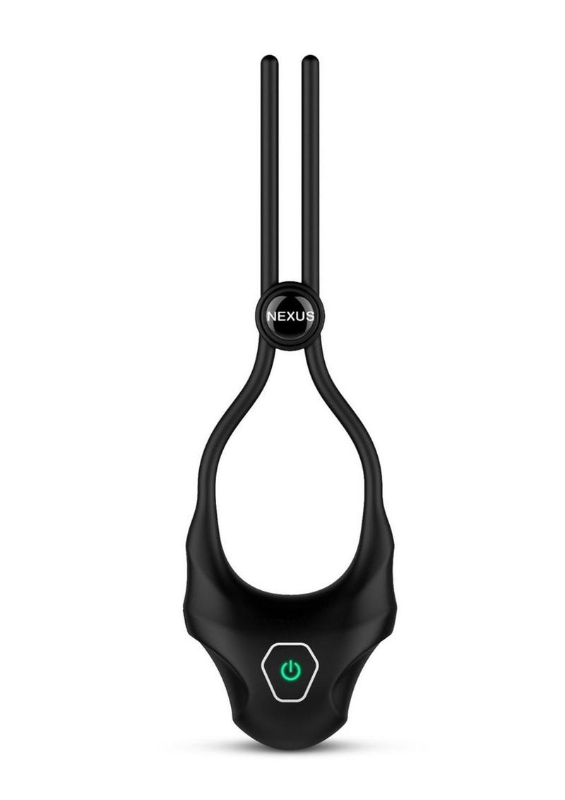 Load image into Gallery viewer, Nexus Forge Vibrating Adjustable Lasso Silicone Cock Ring - Black
