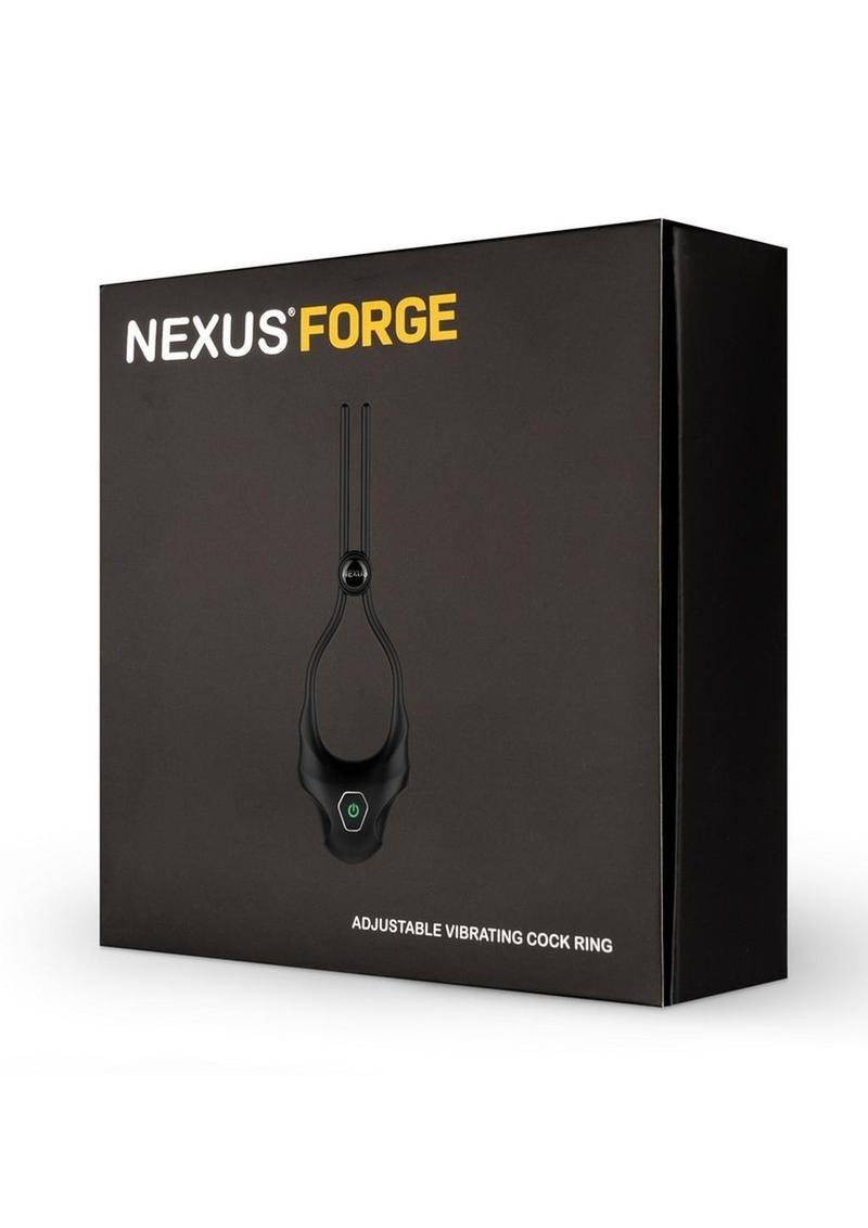 Load image into Gallery viewer, Nexus Forge Vibrating Adjustable Lasso Silicone Cock Ring - Black
